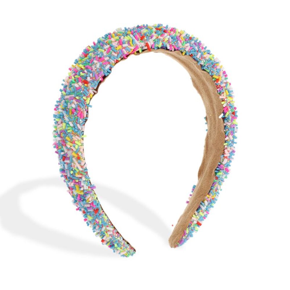 Sprinkle Wide Padded Cute Non-slip Candy Donut Headband Blue